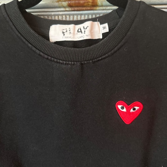 Comme Des Garçons Play Black Heart Sweatshirt Size M - Picture 4 of 6